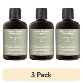 (3 pack)Universal Fragrance Oil, Sea Moss Sage Scented, 5 fl oz, for use with Fragrance Oil Diffusers, Fragrance Warmers, Potpourri