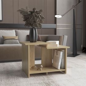 Weman 23.6" W Coffee Table with Open Shelf Living Room, Home Office Storage Light Oak