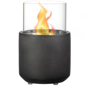 Dark Grey Mini Tabletop Fireplace