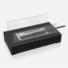 Steel Fireplace Tabletop, Desktop Fireplace, Reusable Candle, Indoor/Outdoor Alcohol Fireplace Accessory, Extended Burn Time, No Electricity Need