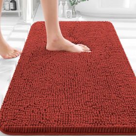 Bathroom Rugs 30x20, Extra Soft Absorbent Chenille Bath Rugs, Rubber Backing Quick Dry, Machine Washable Bath Mats for Bathroom Floor, Tub and Sh (Material: Chenille)