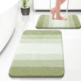 Bathroom Rug Set 2 Piece, Soft Absorbent Microfiber Bath Rug Set, Non-Slip, Machine Wash Dry, Plush Shaggy Bath Mats for Bathroom (30"x20"+24"x16 (Material: Microfiber)